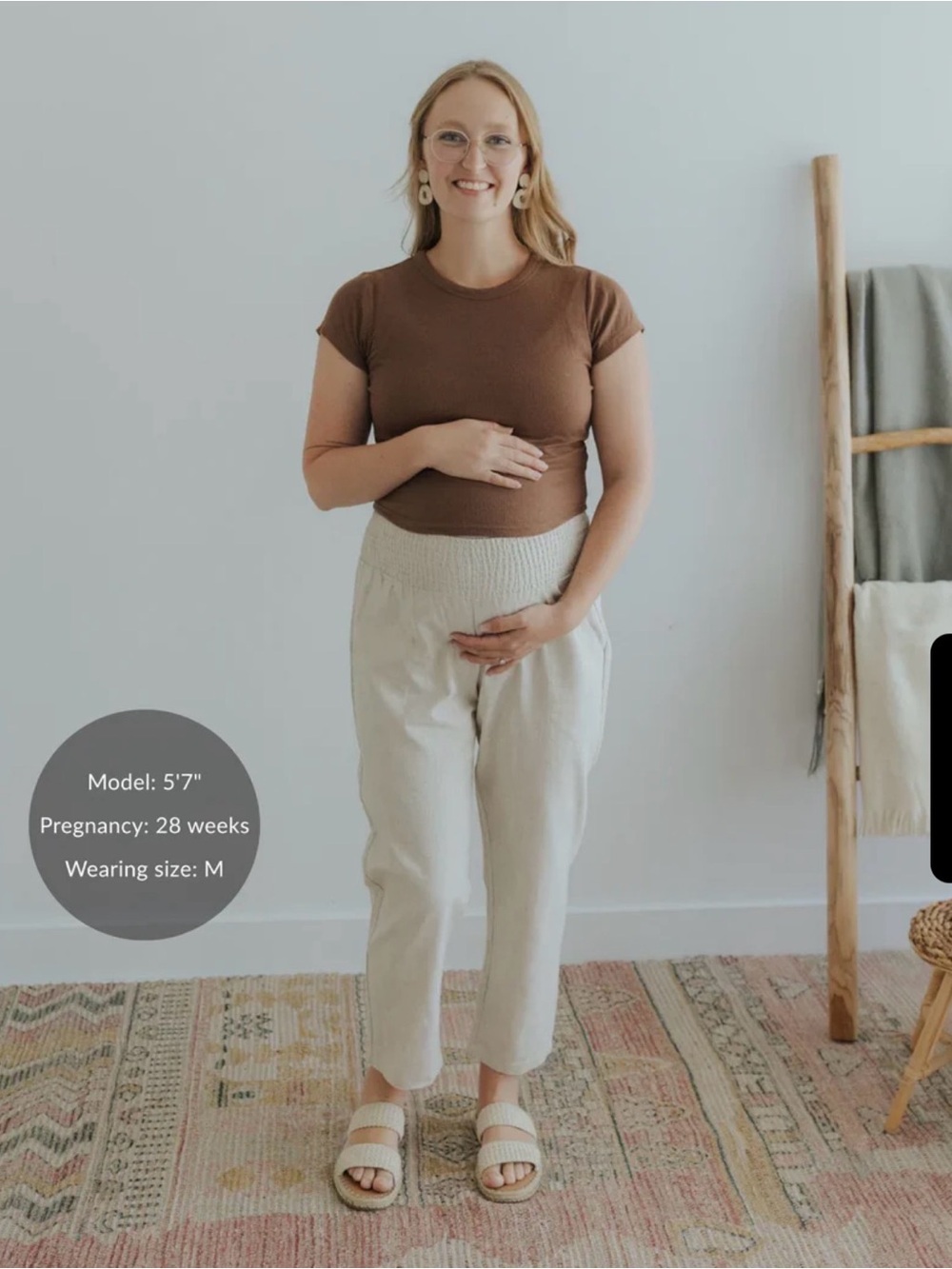 Emme linen maternity pants